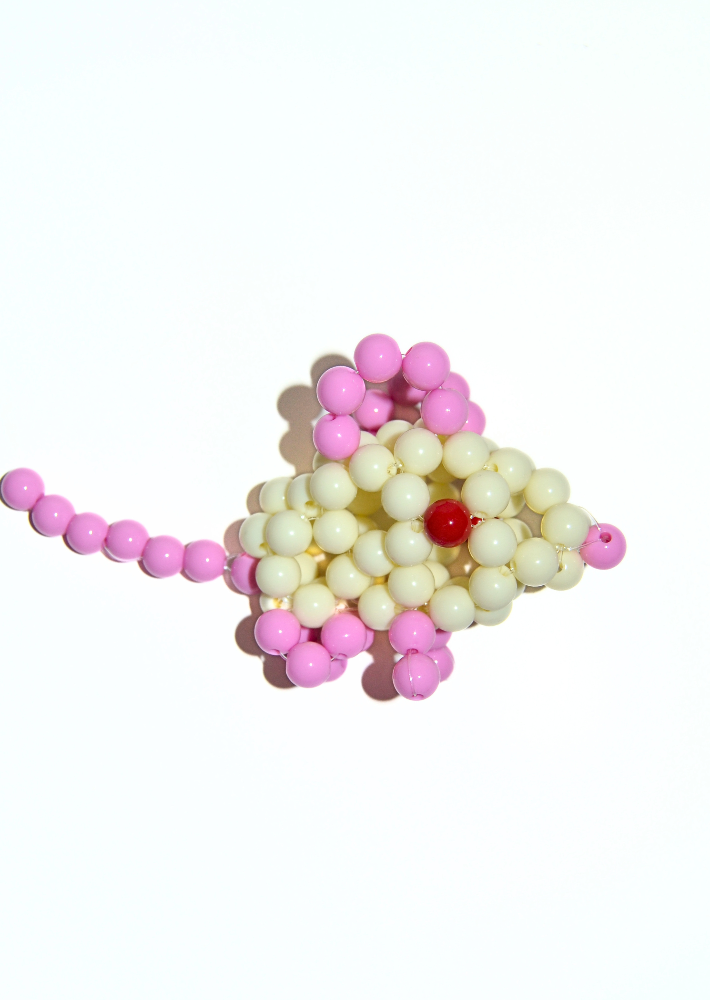 Mouse Charm – Beaded Bag Accessory