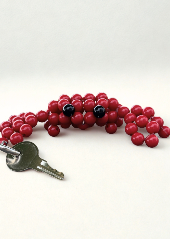 Crab Beaded Charm – Keychain or Bag Accessory
