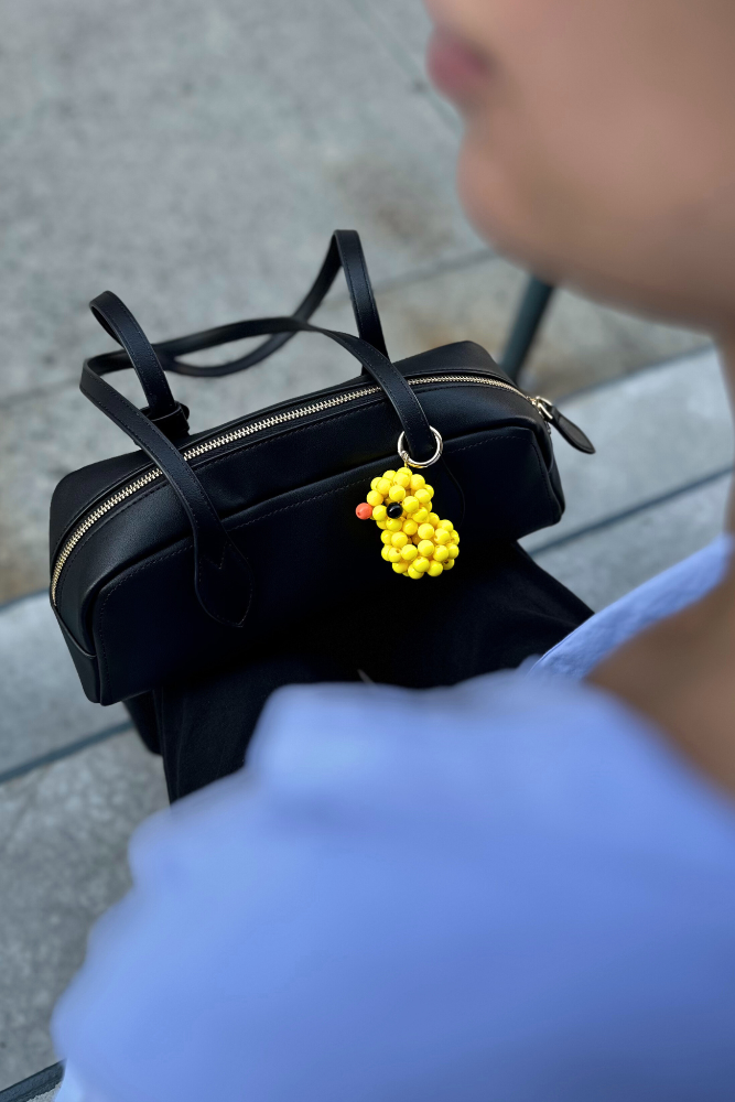 Duckling Beaded Charm – Keychain or Bag Accessory