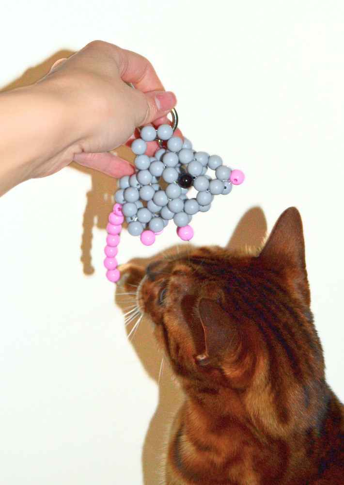 Mouse Charm – Beaded Bag Accessory