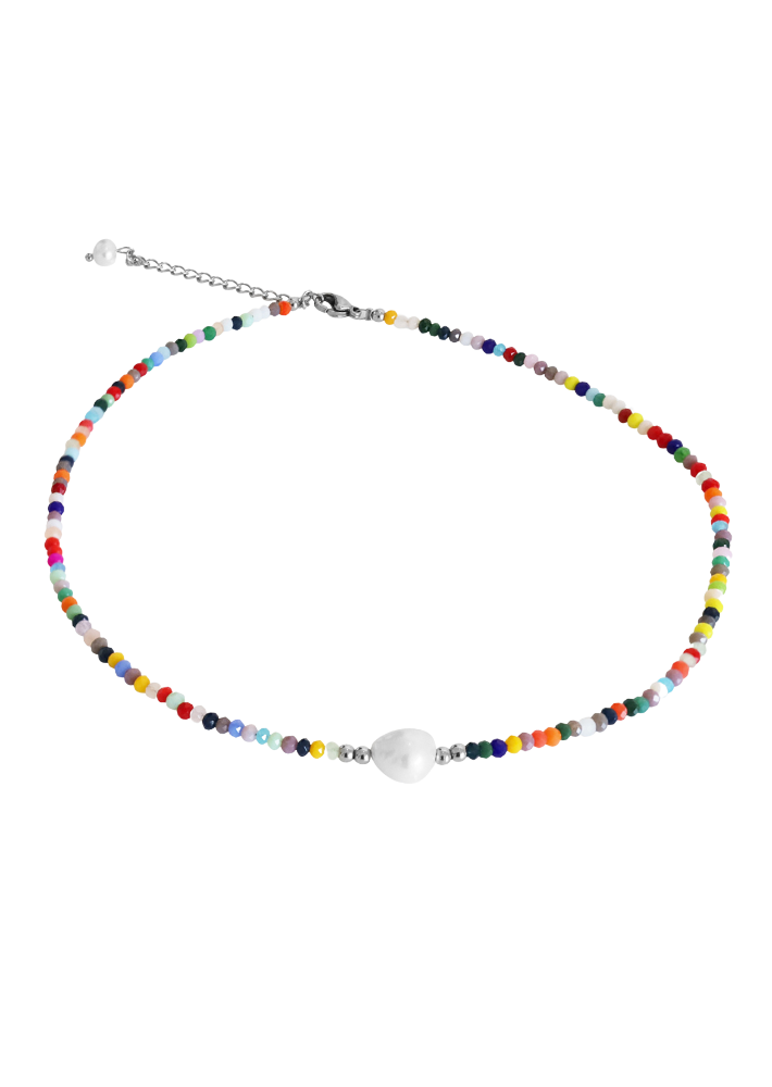 Eloise Pearl Beaded Necklace – Elegant Handmade Necklace with Freshwater Pearls