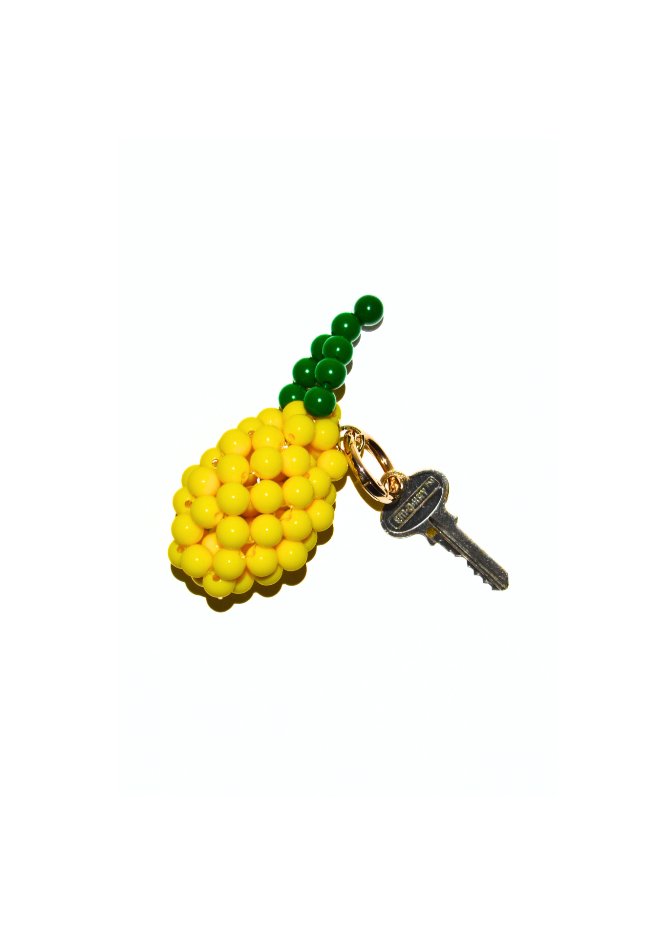 Lemon Charm – Beaded Bag Accessory