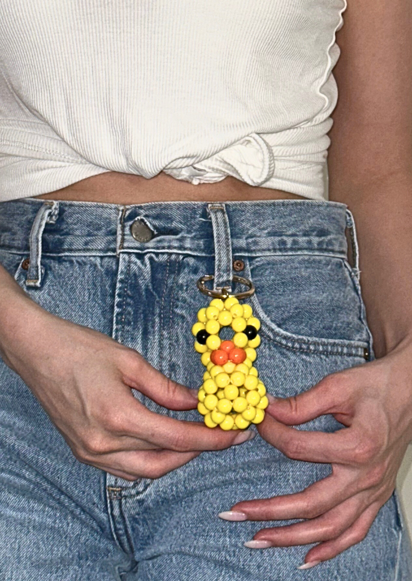 Duck Charm – Beaded Bag Charm