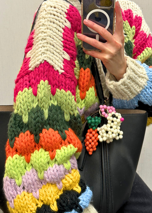 Carrot Charm – Beaded Bag Accessory