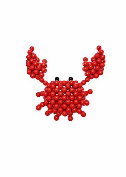 Crab Charm – Beaded Bag Charm