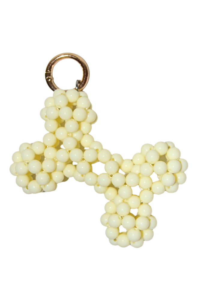 Bone Beaded Charm – Keychain or Bag Accessory