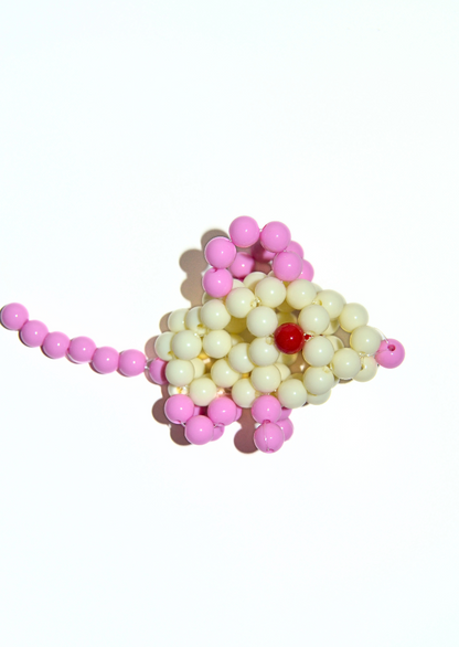 Mouse Beaded Charm – Keychain or Bag Accessory