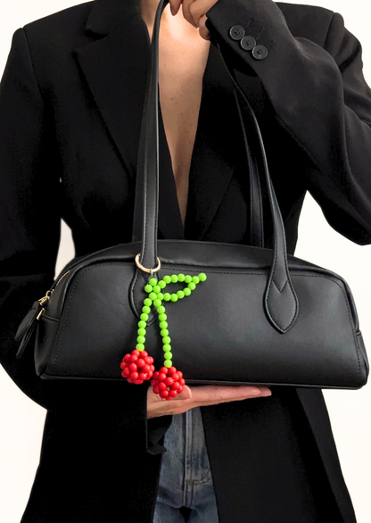 Cherry Beaded Charm – Keychain or Bag Accessory