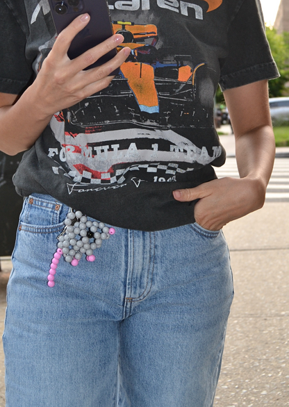 Mouse Beaded Charm – Keychain or Bag Accessory