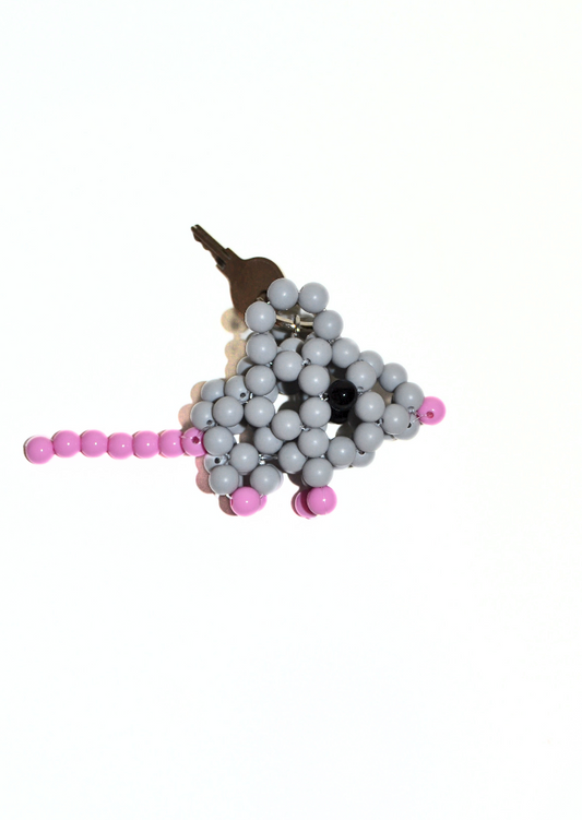 Mouse Beaded Charm – Keychain or Bag Accessory