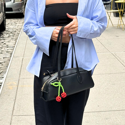 Cherry Charm – Beaded Bag Accessory