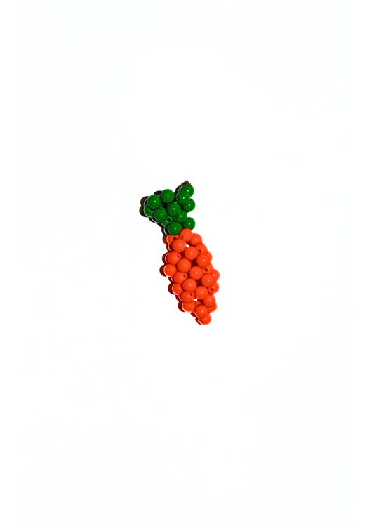 Carrot Charm – Beaded Bag Accessory